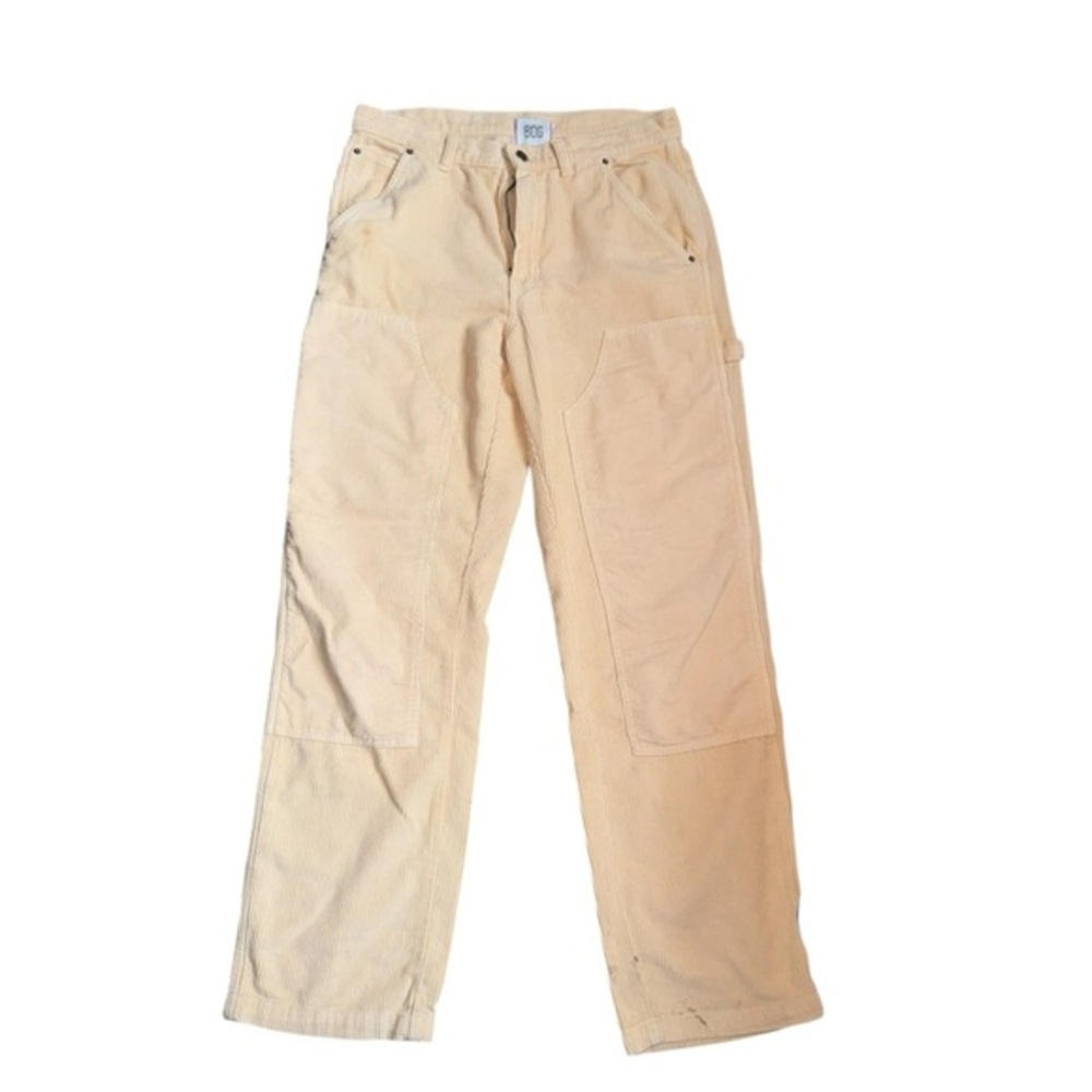 BDG Mango Pale Yellow Corduroy Carpenter Straight Leg‎ Double Knee Panel Pant 8
